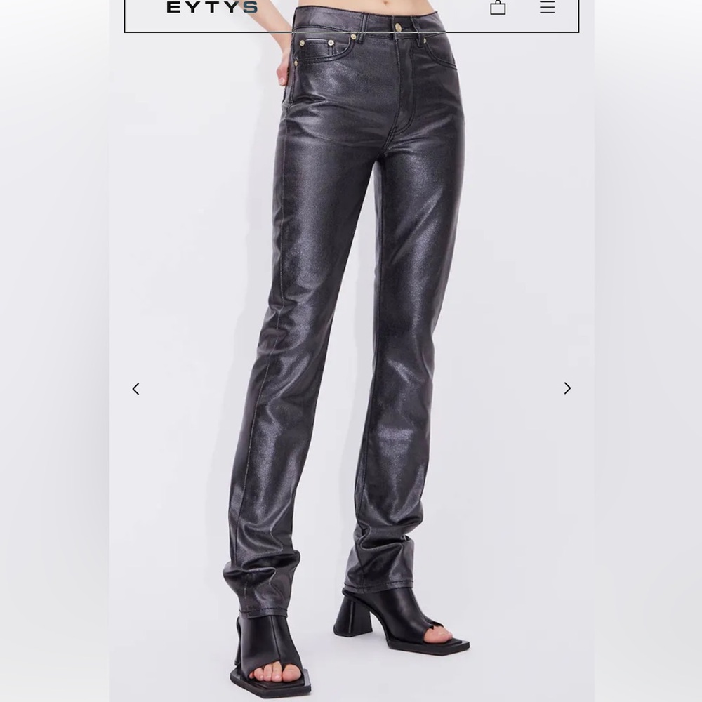 Eytys grey leather jeans (new)